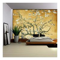 Buy wall26 - Yellow Textured Almond Blossom by Vincent Van Gogh - Wall Mural, Removable Sticker, Home Decor - 66x96 inches at Walmart.com