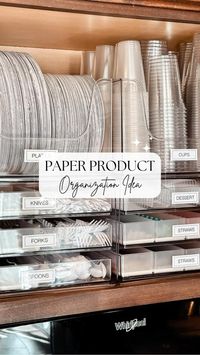 Michelle Hansen | Comment “link” and I’ll send you the links to the bins, drawers, and label maker I used to organize all of my paper products! 🙌🏻🤯 I… | Instagram