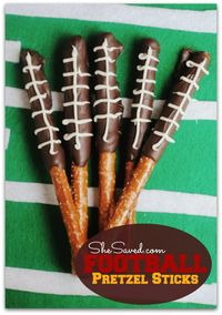 Perfect for game day! These Football Pretzels are super easy to make and so cute for a football party!