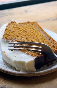 This incredibly moist pumpkin bread is topped with a thick layer of silky cream cheese frosting. It's a classic combination done so well and it's bound to be your new favorite pumpkin bread recipe!