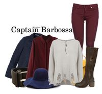 "Captain Barbossa (Pirates of the Caribbean)" by claucrasoda ❤ liked on Polyvore featuring MM6 Maison Margiela, 8, Wildfox, Steve Madden and blizzard