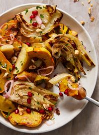 Roasted Fennel with Delicata Squash and Apples