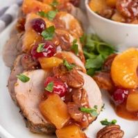 Peppered Pork Tenderloin with Sweet Chili-Pecan Fruit Sauce