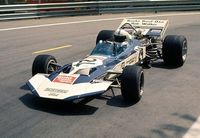 1971 Spanish GP at Montjuic Barcelona John Surtees Great Britain driving the Surtees-Ford