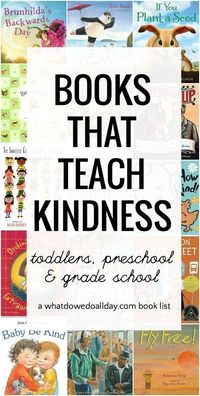 Picture books about kindness. Books for toddlers, preschool and kindergartners on up.