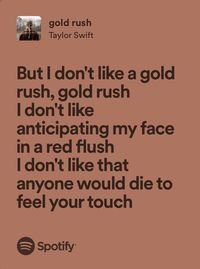 gold rush - taylor swift