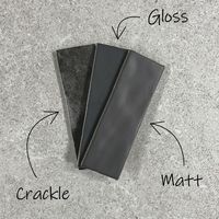 Borneo Graphite Crackle Gloss Porcelain Tile | Easy Bathrooms | Easy Bathrooms