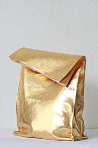 Golden lunch bag