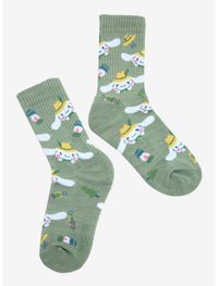 Sanrio Cinnamoroll Camping Allover Print Crew Socks - BoxLunch Exclusive