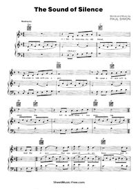 The Sound Of Silence Sheet Music Simon and Garfunkel | ♪ SHEETMUSIC-FREE.COM