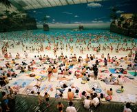 The artificial beach inside the Ocean Dome. 1996 Martin Parr