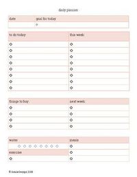 Do you ever have such a busy day at school, that you miss lunch or forget to drink water? I created this cute printable planner so you can set your daily goals, track your meals, & plan for the week ahead. Enjoy!