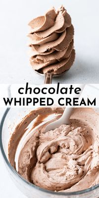 This chocolate whipped cream recipe has been made hundreds of thousands of times. When you follow my easy 3 ingredient recipe, you'll become a chocolate whipped cream expert!