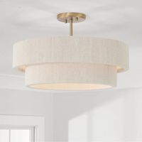 Kalini Double Drum Convertible Chandelier - Shades of Light