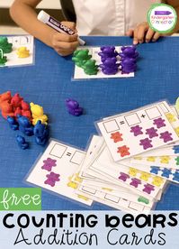 Free Counting Bear Addition Cards - The Kindergarten Connection