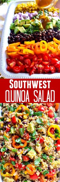 This Southwest Quinoa Salad is loaded with fresh veggies and packed with…