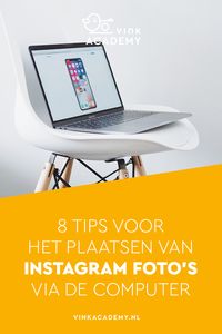 Foto via de computer op Instagram zetten en foto inplannen