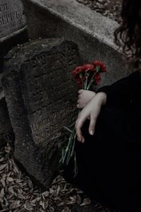 sage at her grave