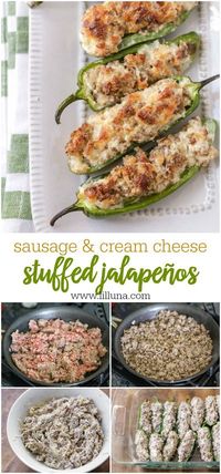 Sausage & Cream Cheese Stuffed Jalapenos