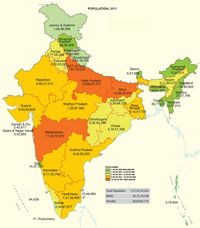 Population map of India, 2011. Source: updateox.com