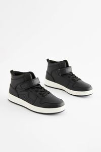 Buy Black Elastic Lace High Top Trainers from the Next UK online shop