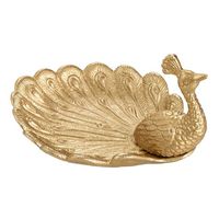 With its delightful display of finelydetailed plumage, our peacock trinket dish will take pride of place on your tabletop or display shelf. Perfect for gathering small items of importance, it's a captivating accessory for any room and makes a lovely gift.