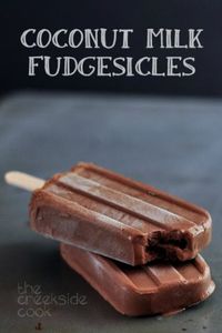 Creamy, chocolately & good for you too: Coconut Milk Fudgesicles are the perfect summer treat! | The Creekside Cook