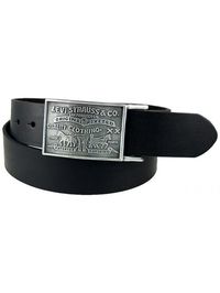 Ремінь LEVIS Leather Belt With Plaque Buckle 11LV0253 black