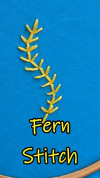 Learn how to work a fern stitch in #embroidery #embroiderystitches #handembroidery