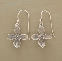 Hydrangea Bud Earrings (lost-wax casting  // bronze flowers)