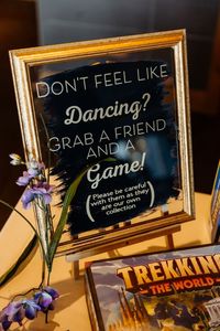 Don't feel like dancing sign for people who would prefer to play games