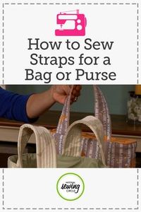 Make any purse or bag easy to grab-and-go by adding stiffness to the straps so they stand up on their own. Ellen March shows you several products that can help you achieve the strap stiffness you want that are also easy to use, either stitched in place or fused right to your fabric.