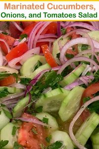 Marinated Cucumbers, Onions, and Tomatoes Salad - Recipes 4 All Days