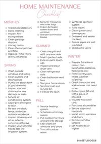 Home Maintenance Checklist | Home Repair Schedule | House Maintenance Planner | Yearly Home Maintenance | Spring Cleaning | Instant Download