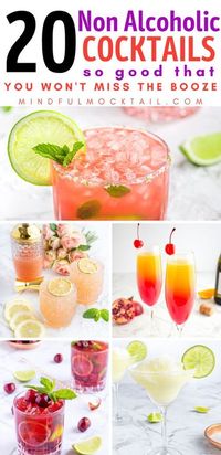 20 extremely good non alcoholic mocktails and cocktails so good that you won't mess the booze! Perfect for a 1 or a crowd!