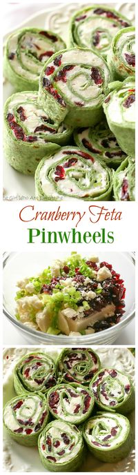 Cranberry Feta Pinwheels: a sweet and salty combo that's perfect for a Christmas appetizer. the-girl-who-ate-everything.com