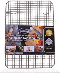 Amazon.com: KITCHENATICS Commercial Grade 100% Stainless Steel Cooling Rack Thick-Wire Grid Fits Quarter Sheet Baking Pan Oven & Grill Safe Rust-Proof for Roasting, Cooking, Baking, BBQ, Heavy Duty -8.5" x 12": Kitchen & Dining