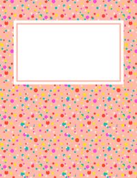 Free printable confetti binder cover template. Download the cover in JPG or PDF format at http://b… | Binder cover templates, Binder covers printable, Binder covers