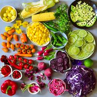 rainbow vegetables for rainbow tacos and spring rolls. Eat the rainbow!