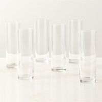 Cylinder Modern Champagne Flute Set of 6 + Reviews | CB2