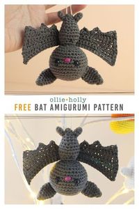 Free Halloween Bat Ornament Amigurumi Crochet Pattern — Ollie + Holly | Amigurumi Crochet Patterns