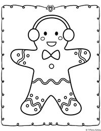 Kids will love this very cute coloring book with a variety of Gingerbread Men and different borders on each page!  One child could use this as a book or multiple students could use individual pages to make their own art or craft.