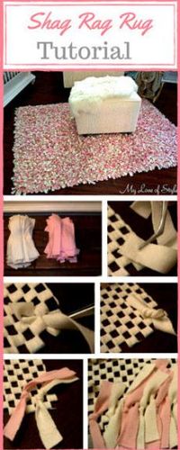 Easy Step by Step DIY Shag Rag Rug Tutorial