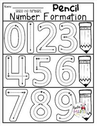 These two back to school number writing formation math centers are perfect for teaching and reinforcing proper number formation! Students trace and write numbers with these two math centers and recording sheets! #kindergarten #backtoschool #numberformation #numbers #writingnumbers #mathcenters #backtoschoolmathcenters #teacherspayteachers #tptmath #kindergartenmath #commoncorealigned #numberworksheets #mathworksheets #backtoschoolworksheets #kindergartenworksheets