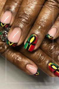 Celebrate Black History Month in style with our collection of 50 stunning nail designs! From vibrant patterns to empowering symbols, we've rounded up a variety of captivating designs that pay homage to the rich cultural heritage and achievements of the Black community. Elevate your nail game with these empowering and stylish designs, and express solidarity and appreciation through the art of nail design. Embrace the spirit of unity and diversity with these captivating Black History nail designs.