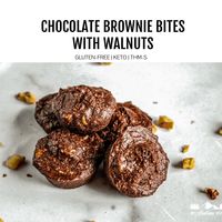 Keto brownie bites are the perfect grab and go keto dessert. Almond flour, cocoa, butter, and crunchy walnuts and more come together for an easy brownie recipe. 