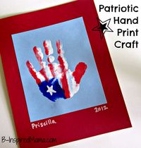 Patriotic Handprint Flag Craft for Kids