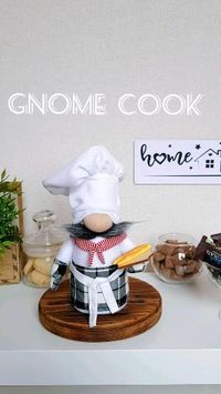 Gnome Cook / Chef Gnome / Kitchen decor / Nisse / Modern Farmhouse