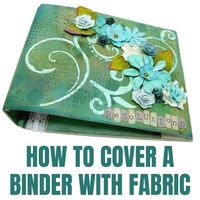 How to cover a binder with fabric and give it a romantic look