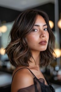 38 Divine Dark Brown Hair Balayage Hairstyles For Beautiful Dimensional Hair